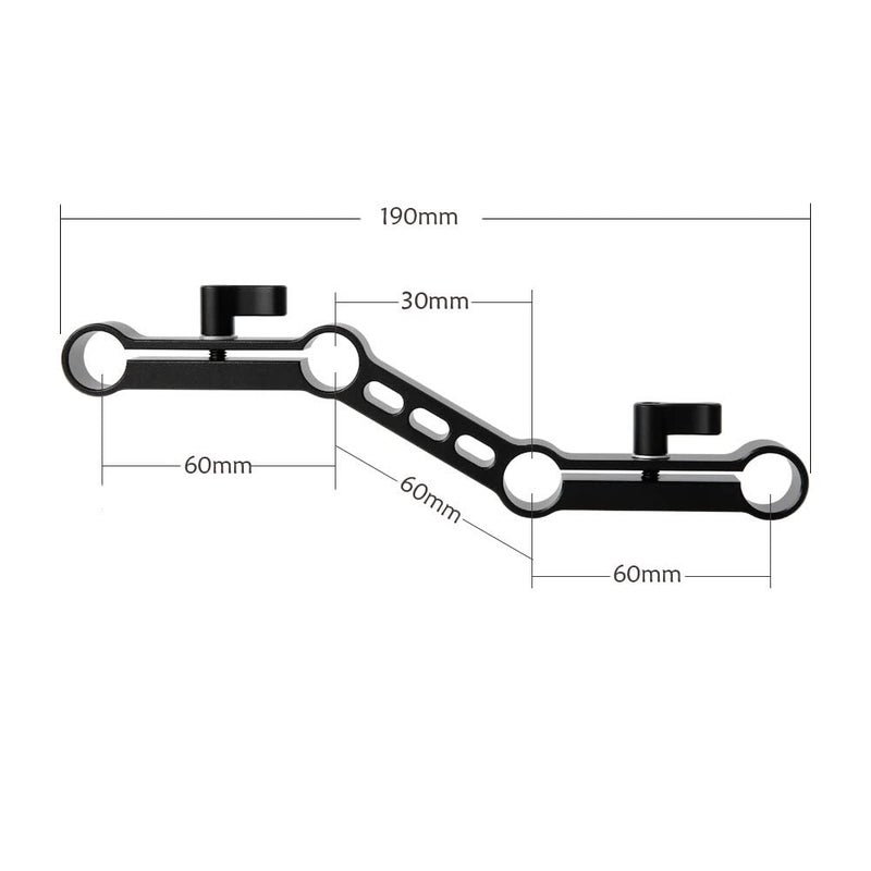 NICEYRIG Z-Shape Offset Raised 15mm Rail Rod Clamp Ajustable Levers for 15mm Rods on DSLR Camera Shoulder Rig - Image 4